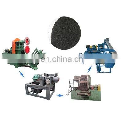 used tyre bead wire separator machine shredder for recycle tires rubber powder equipment
