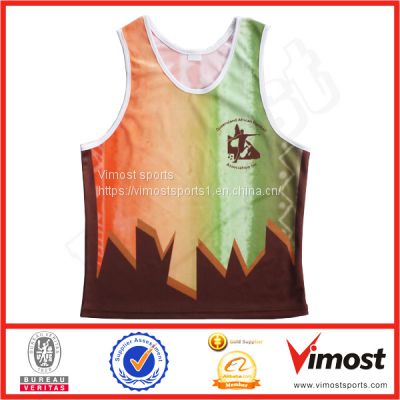2022 Customized Sublimation Running Singlet of Round Neck with Cheap Price
