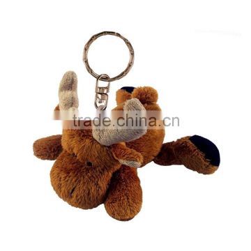 keychain mini plush stuffed toy reindeer soft toy , stuffed animal samll reindeer keychain