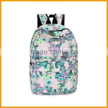 Custom Made Cute Floral Printed Bag Backpack Canvas