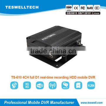 4ch HDD mdvr built in hot spot with 3g gps wifi 4g cms software