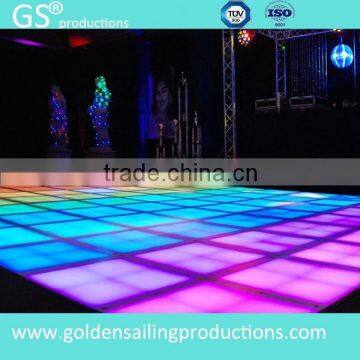 Square LED portable dance floor with RGB color for party, wedding, night club