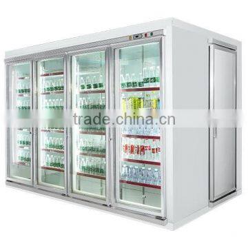 temper glass door freezer display cold room for meat