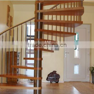 stainless steel timber spiral staircase