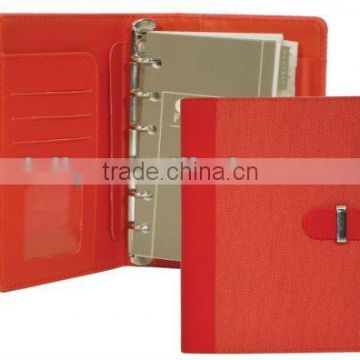 Fashion Spiral Notebook, Red Polyester Notebook Folder,S013A100050