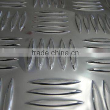 5 bars tread aluminum plate, 5 bars embossed aluminum