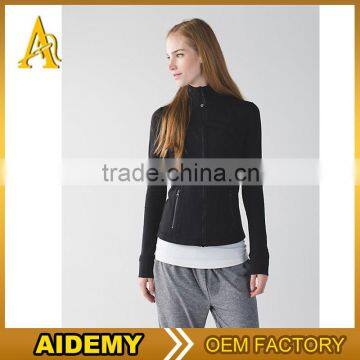 Wholesale Fleece Jacket Women Cationic Polyester Fabric Sports Jacket