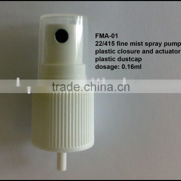 22/415 plastic fine mist sprayer