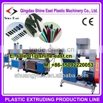 PVC/SPVC/TPE/TPV/TPO/TPU sealing strip extrusion machine / door gasket fram production line