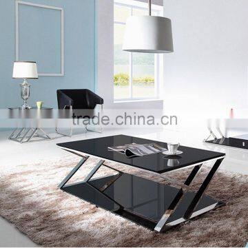 Modern design tempered glass coffee table set