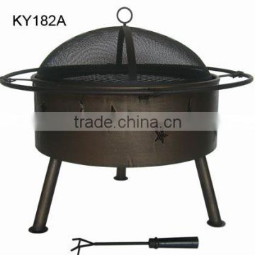 Cold Rolled Steel Metal Type round fire pits with cover