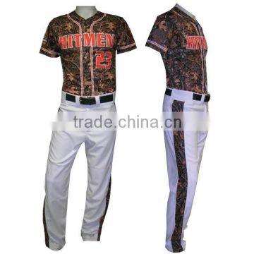 Custom Design Sublimation Camo Baseball Jersey/ Camo Baseball Shirts/ Camo Baseball Uniforms