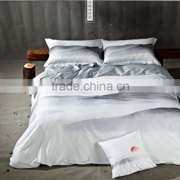 Luxury ink and wash painting 100% cotton bedding set
