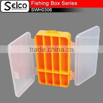 SWH0306B China Top Orange coloful plastic fishing tackle box
