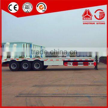 60t tri-axle low bed truck trailer for transporting crane excavator tractor