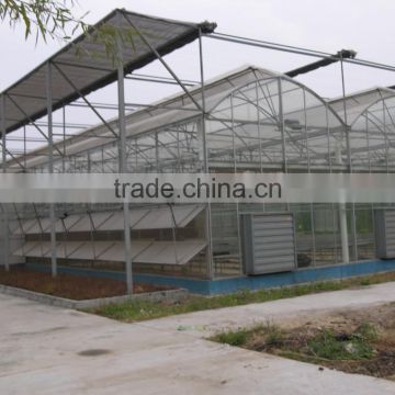 Gutter height commercial polycarbonate greenhouse for used