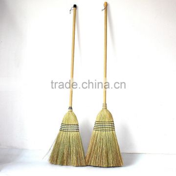 wood handle natural millet sweeper