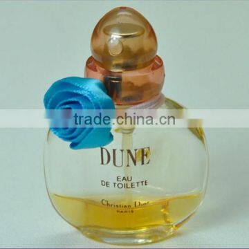 satin ribbon rose for perfume bottle