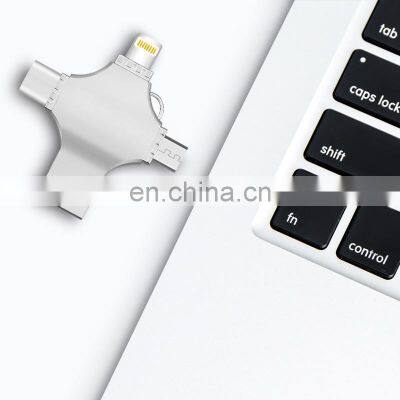 amazon otg USB 2.0 Memory Functions in One U Flash Disk for iPhone/iPad/andr   4 in 1usb  Flash Drive