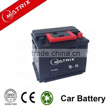 efficient Car batteries 12V 60AH mf rechargeable lead acid battery