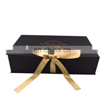 Wholesale custom logo luxury cardboard foldable hair bundle extension wig packaging box