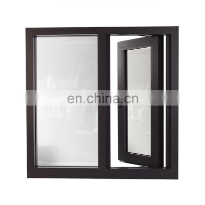 Double Sliding Windows Huge Aluminum Casement Double Swing Window With Tempered Glass