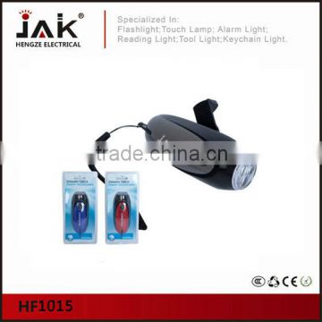 JAK HF1015 3 LED rechargeable crank flashlight
