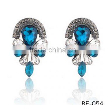 2015 new design fashion wedding bridal earrings ,blue earrings