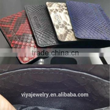 2016 New Custom Luxury Python Skin Wallet Men's Card Holder Genuine Leather Wallet Water Proof