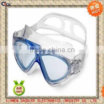 Excellent performance silicone anti fog swim mask goggles