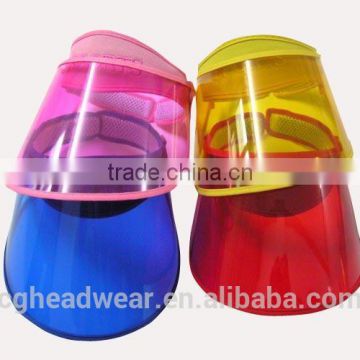 OEM fashion high quality sports custom cheap visor/ sun visor/ pvc sun visor cap