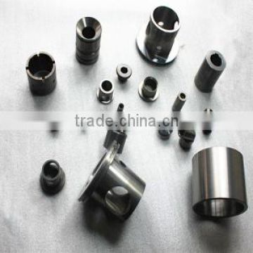 Cemented carbide lined collets and guide bushings