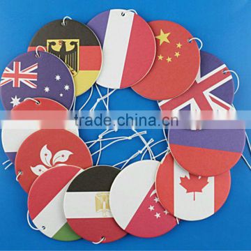 2016 new arrival factory price customized shape unscented air freshener paper