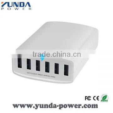 6 Port USB Mobile Phone Charger 5V 12A Output