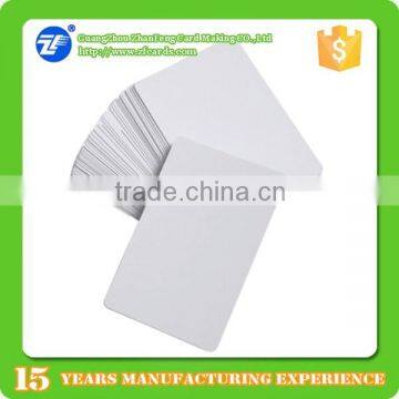 Credit card size plastic blank card in pvc