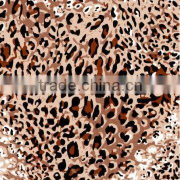 fashion design leopard print satin fabric