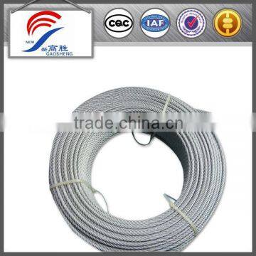 7x7 high tensile strength galvanized Compact Steel wire rope