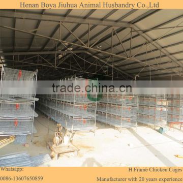Advanced full automatic H frame broiler chicken farming cage