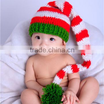 Crochet Christmas Baby Santa Elf Hat Photo Prop