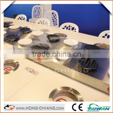 Magnetic Induction Hot-Pot conveyor system - Stainless Steel Style