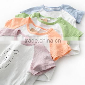 jiangxi apparel cheap top quality slub yarn fancy boys kids t-shirts printed design