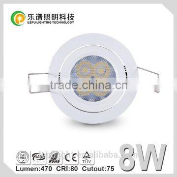 High quality aluminum led downlight dimmable 8w 15w semi downlight CRI 95