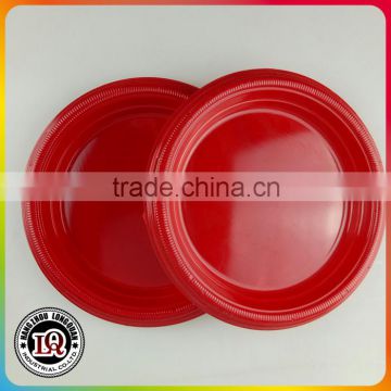 Red Cheap Disposable Plastic Dinnerware Plate
