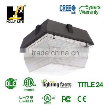 ETL/DLC approval LED canopy lights 40W replacing 150 Watt HID canopy lamps