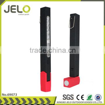 Ningbo JELO High Power 1W+8LED Foldable Work Light LED Outdoor Stand Lamp With Hook and Magnet