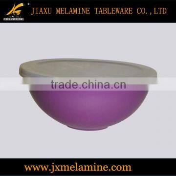 Purple melamine mixing bowl with PE cover