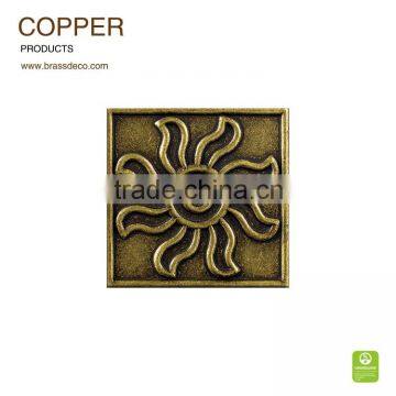 100*100mm solid brass material BT1010-05 decorative brass floor tile