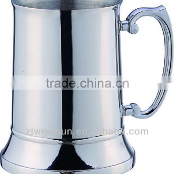 stainless steel beer mug with handle