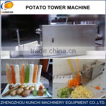 Stainless Steel Longlife Potato Tower Slicer/Manual And Electric Potato Tower Slicing Machine