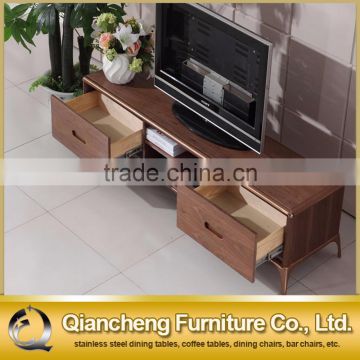 Pine Wood New Design Modern TV Cabinet with Drawers